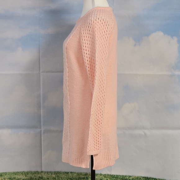 NEW DIRECTIONS | OPEN KNIT TUNIC SWEATER - Picture 6 of 16